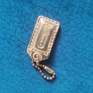 Coach Metallic Gold Keychain Small